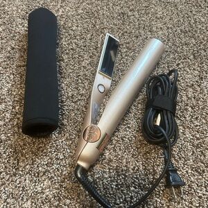 Gold Hair Straightener with Black Sleeve